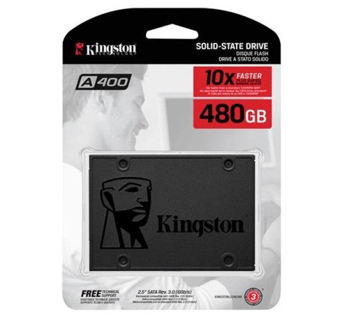 Kingston Накопичувач SSD Kingston SSDNow A400 2.5" SATAIII (SA400S37/480G) 480GB