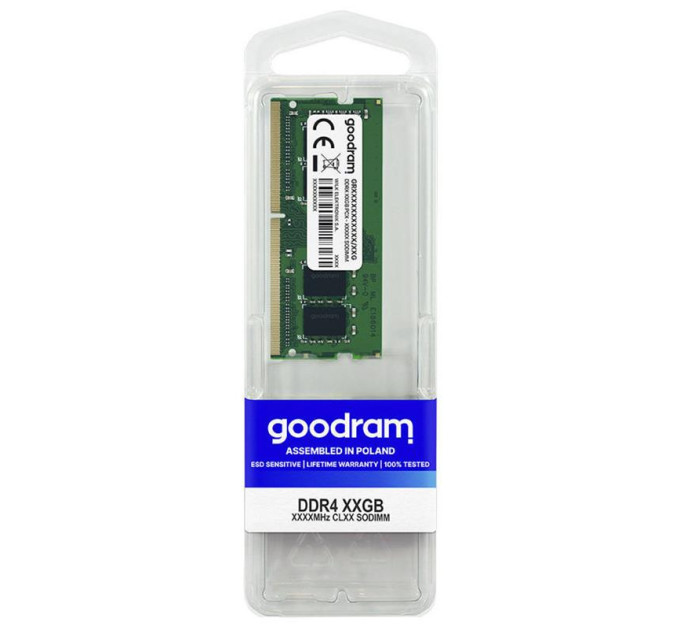 Оперативна пам'ять 8GB SODIMM DDR4 PC4-25600 (3200MHz) GOODRAM (GR3200S464L22S/8G)