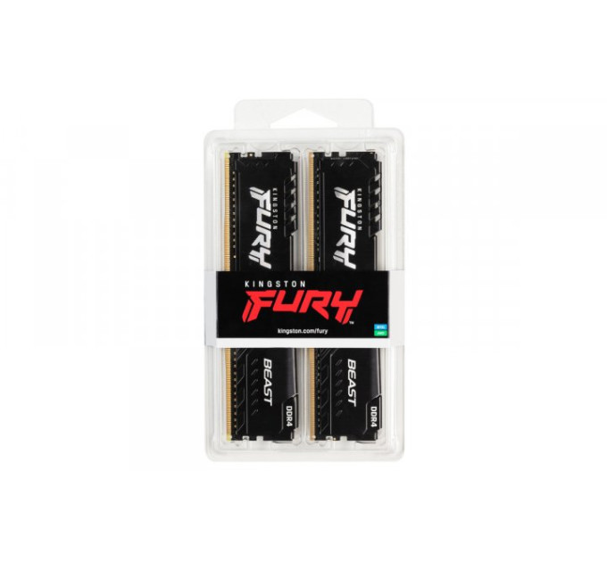 Kingston Оперативна пам’ять Kingston DRAM 32GB 3600MHz DDR4 CL18 DIMM (Kit of 2) FURY Beast Black EAN: 740617319743