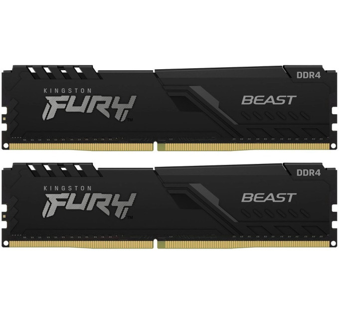 Kingston Оперативна пам’ять Kingston DRAM 32GB 3600MHz DDR4 CL18 DIMM (Kit of 2) FURY Beast Black EAN: 740617319743