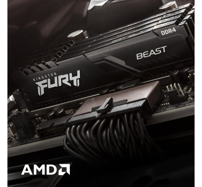 Kingston Оперативна пам’ять Kingston DRAM 32GB 3600MHz DDR4 CL18 DIMM (Kit of 2) FURY Beast Black EAN: 740617319743
