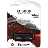 Накопичувач SSD  1024GB Kingston KC3000 M.2 2280 PCIe 4.0 x4 NVMe 3D TLC (SKC3000S/1024G)