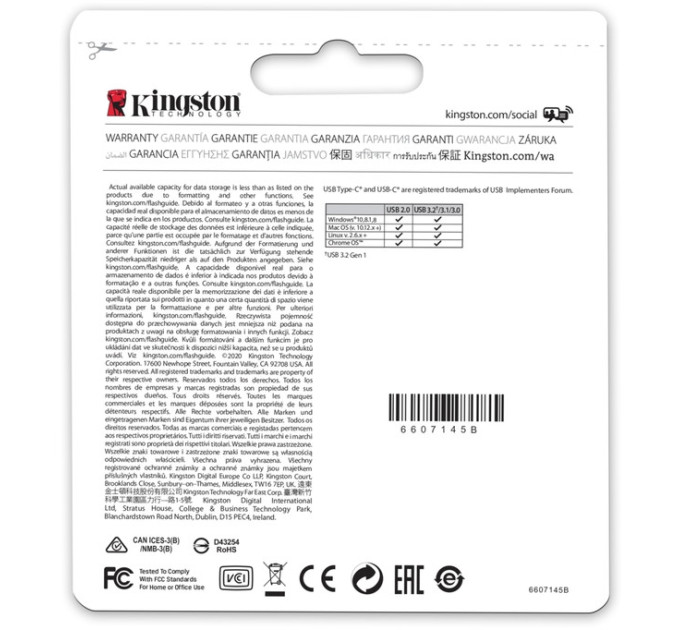 Флешка USB3.2 64GB Type-C Kingston DataTraveler microDuo 3C (DTDUO3CG3/64GB)