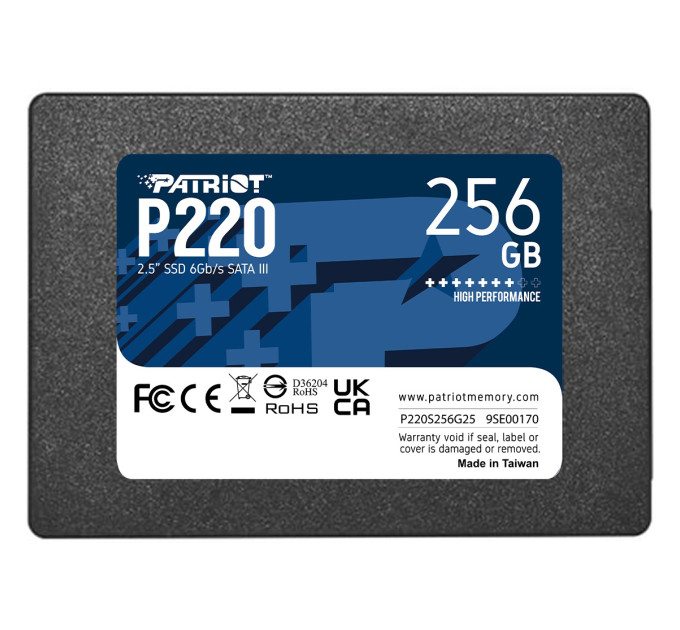 SSD-накопичувач  Patriot P220 SATA III 256GB (P220S256G25)