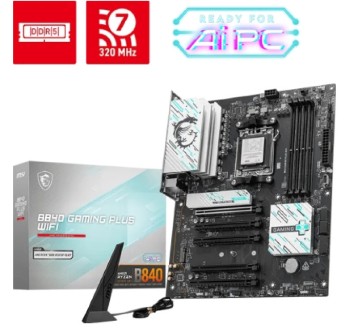 MSI Материнська плата MSI B840 GAMING PLUS WIFI