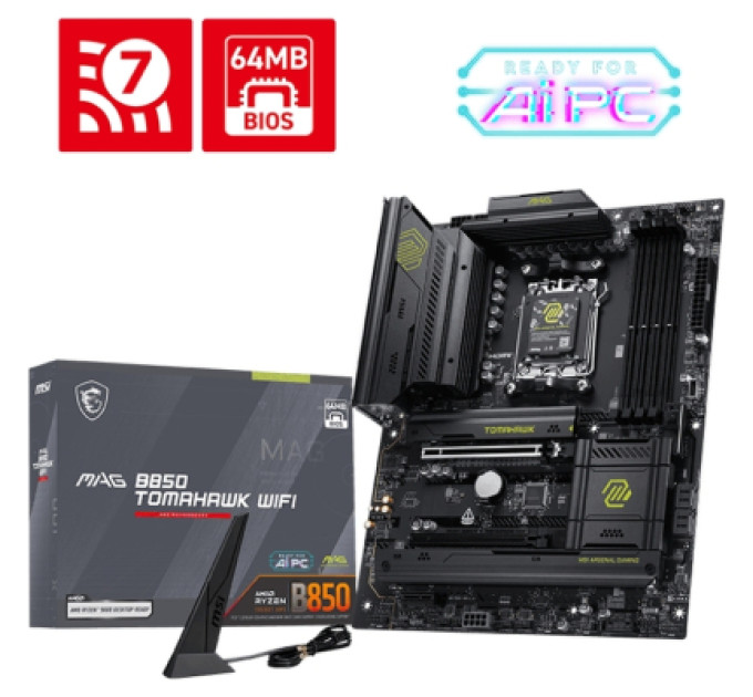 MSI Материнська плата MSI MAG B850 TOMAHAWK WIFI