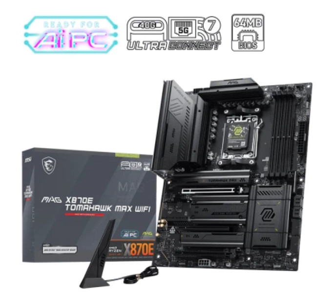 MSI Материнська плата MSI MAG X870E TOMAHAWK MAX WIFI