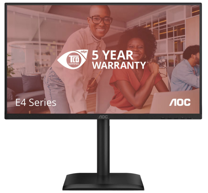 AOC Монiтор TFT AOC 23.8" 24E4CV IPS FHD 120Hz HDMI DP USB-C RJ-45 Pivot USB MM Black