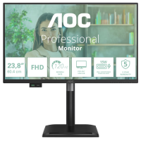Монiтор TFT AOC 23.8" 24P4U IPS FHD 120Hz VGA HDMI DP Pivot USB MM Black