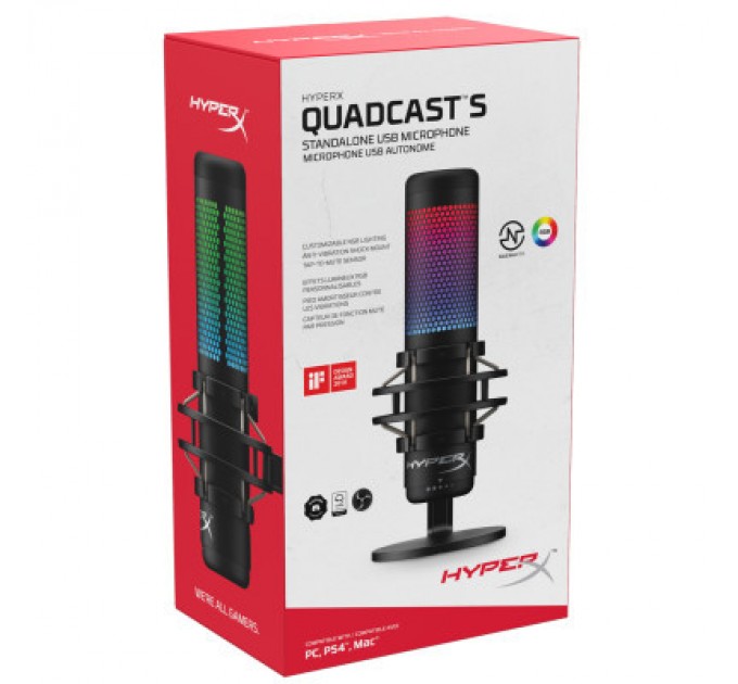 HyperX Мікрофон HyperX QuadCast S Black (4P5P7AA)