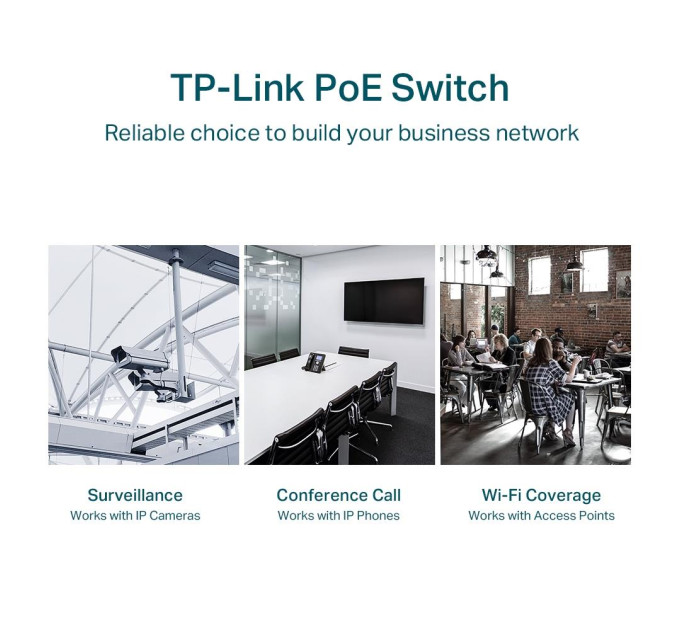 TP-Link 28-портовий гігабітний комутатор з 24 РоЕ+ портами, TL-SG1428PE