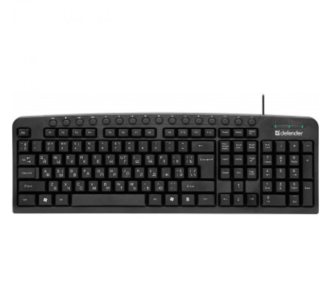 Defender Клавіатура Defender Focus HB-470 UKR USB Black (45471)