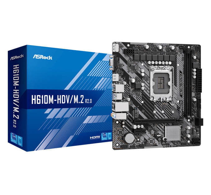 ASRock Материнська плата ASRock H610M-HDV/M.2 R2.0 Socket 1700