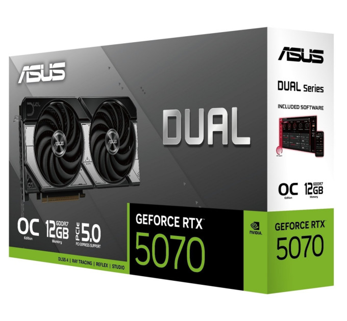 ASUS Відеокарта GF RTX 5070 12GB GDDR7 Dual OC Asus (DUAL-RTX5070-O12G)