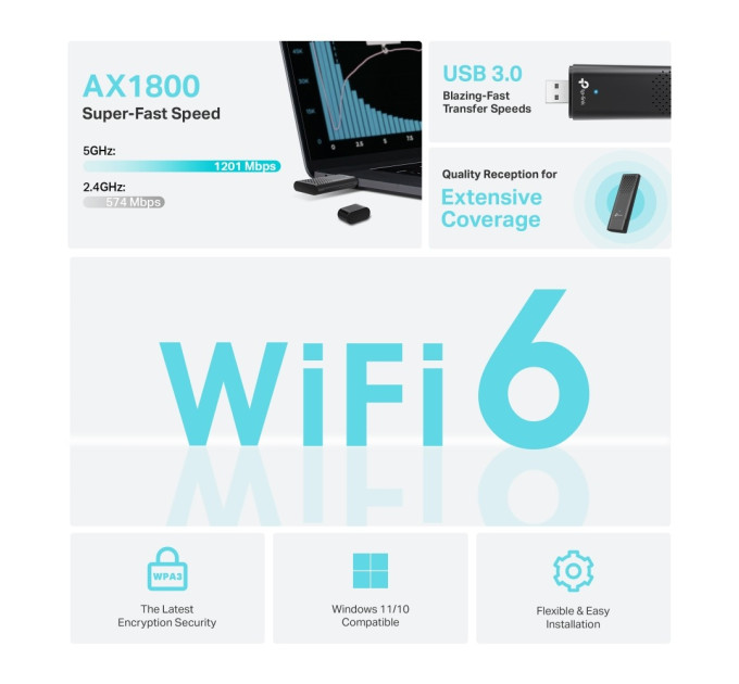 TP-Link Бездротовий адаптер TP-Link Archer TX20U