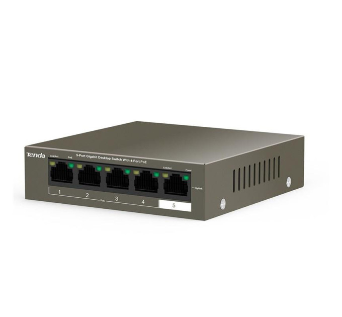 Tenda Коммутатор Tenda TEG1105P-4-63W (1xGE+4xGE PoE, 58Вт max)