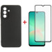 Dengos Чохол до мобільного телефона Dengos Kit Samsung Galaxy A26 Carbon + glass (Black) (DG-KM-137)