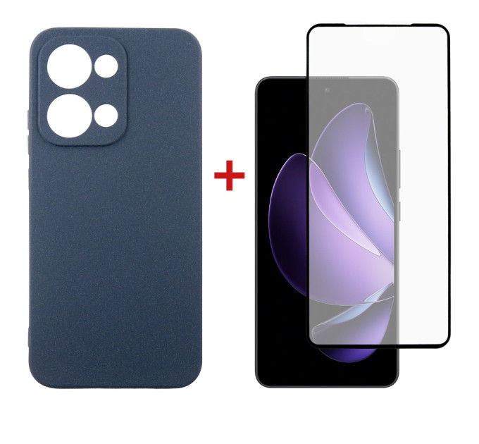 Dengos Чохол до мобільного телефона Dengos Oppo Reno13 5G Carbon+glass Blue (DG-KM-177)