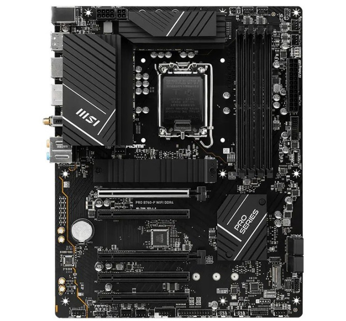 Материнcька плата MSI PRO B760-P WIFI DDR4 s1700 B760 4xDDR4 M.2 HDMI DP ATX