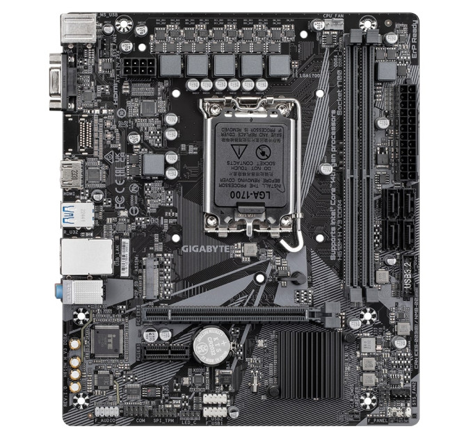 GIGABYTE Материнська плата GIGABYTE H610M H V3 DDR4 s1700 H610 2xDDR4 HDMI D-Sub mATX