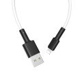Кабель  BOROFONE BX31 USB to iP 2.4A, 1m, silicone, TPE connectors, White
