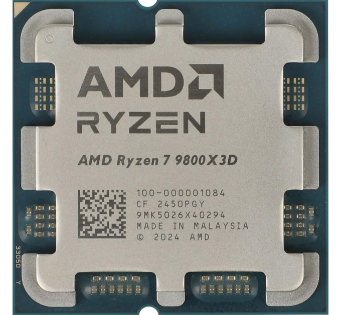 Процесор  AMD Ryzen 7 9800X3D (8C/16T, 4.7-5.2GHz,96MB,120W,AM5) Tray (100-000001084)