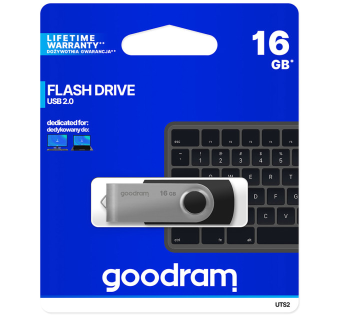 Флешка 16GB USB 2.0 Goodram UTS2 Twister (UTS2-0160K0R11) Black