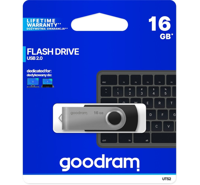 Флешка 16GB USB 2.0 Goodram UTS2 Twister (UTS2-0160K0R11) Black