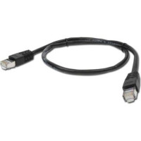 Патч корд Cablexpert PP22-0.5M/BK, FTP, литий,  50u" штекер із фіксатором, 0.5 м, чорний
