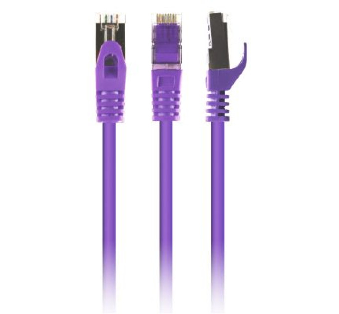 Cablexpert Патч корд Cablexpert PP6A-LSZHCU-V-2M, S/STP, литий, 50u" штекер із фіксатором, 2,0 м, пурпуровий