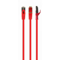 Патч корд Cablexpert PP6A-LSZHCU-R-10M, S/STP, литий, 50u" штекер із фіксатором, 10 м, червоний