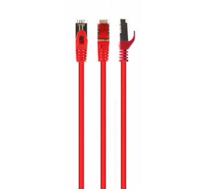 Cablexpert Патч корд Cablexpert PP6A-LSZHCU-R-10M, S/STP, литий, 50u" штекер із фіксатором, 10 м, червоний