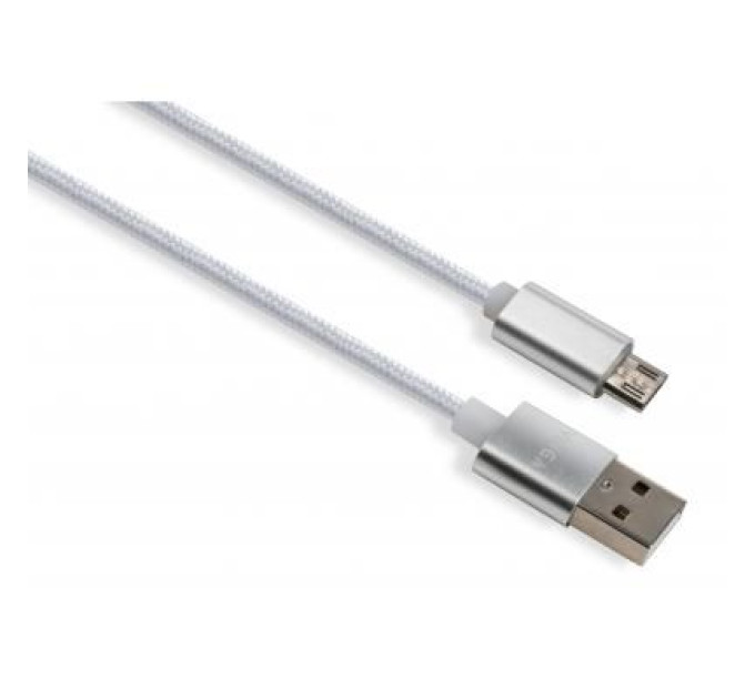 Vinga Дата кабель USB 2.0 AM to Micro 5P 1m LED silver Vinga (VCPDCMLED1S)