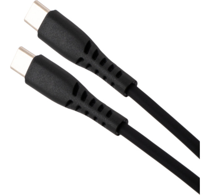Vinga Дата кабель USB-C to USB-C 1.2m 60W Silicon Black Vinga (VCDCCC2612SB)