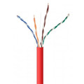 Cablexpert Звита пара,Cablexpert UPC-5004E-SOL-R, CAT5e, одножильна, алюміній під міддю (CCA з AWG24), неекранована, червоний, 305 м