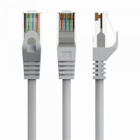 Патч корд Cablexpert PP6U-1.5M, UTP, категорія. 6, литий,  50u" штекер із фіксатором, 1.5 м, сірий