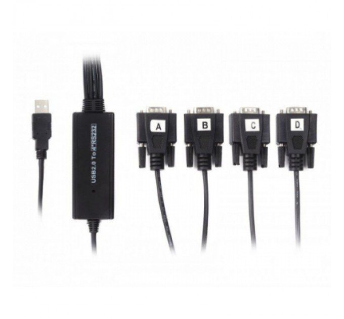 Viewcon Перехідник USB 2.0 to 4хCOM (9+25pin) 1.4m Viewcon (VE671)