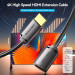 Vention Кабель мультимедійний HDMI M to HDMI F 5.0m V2.0 4K 60Hz PVC Vention (AHCBJ)
