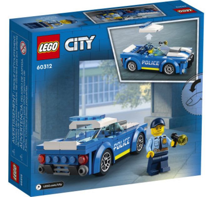 LEGO Конструктор LEGO City Поліцейський автомобіль 94 деталі (60312)