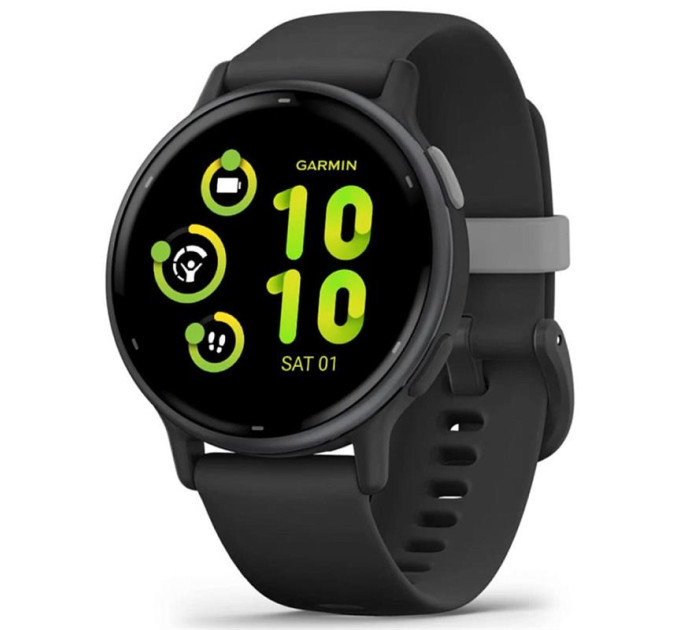 Garmin Смарт-годинник Garmin Vivoactive 5 Slate Aluminum Bezel with Black Case and Silicone Band (010-02862-5A)