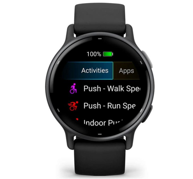 Garmin Смарт-годинник Garmin Vivoactive 5 Slate Aluminum Bezel with Black Case and Silicone Band (010-02862-5A)