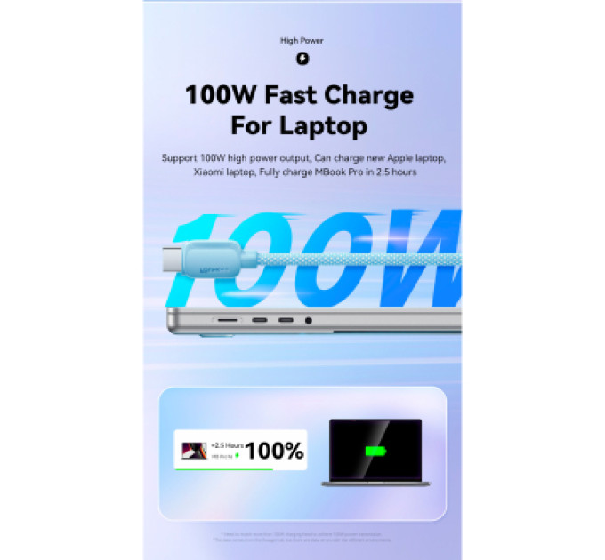 Essager Дата кабель USB-C to USB-C 2.0m 100W black Essager (EXCTT1-WLA01-P)