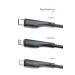 Essager Дата кабель USB 2.0 AM to Lightning 1.0m 2.4A black Essager (EXCL-LS01)