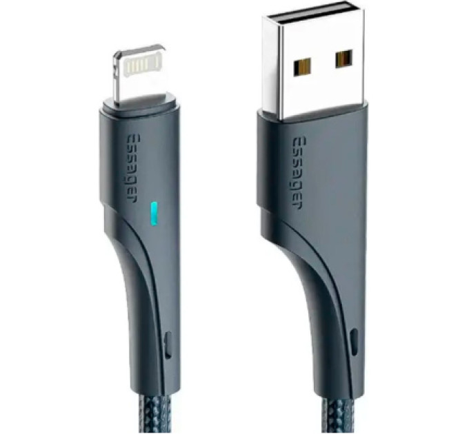 Essager Дата кабель USB 2.0 AM to Lightning 1.0m 2.4A black Essager (EXCL-LS01)
