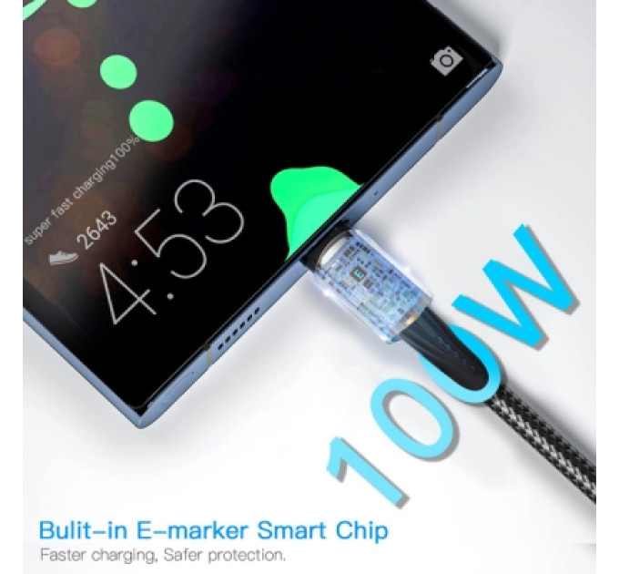 Essager Дата кабель USB-C to USB-C 3.0m 100W black Essager (EXCTT1-CGC01)