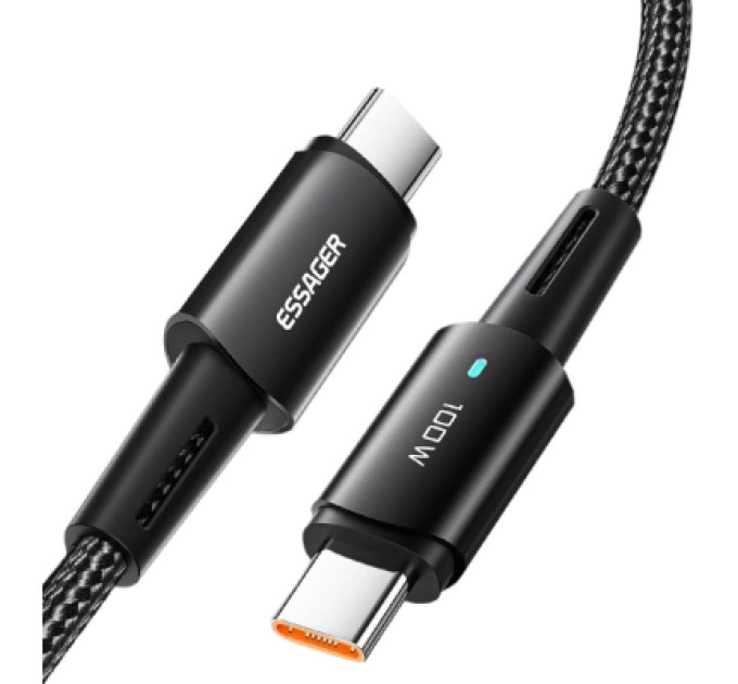 Essager Дата кабель USB-C to USB-C 3.0m 100W black Essager (EXCTT1-CGC01)