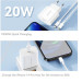 Essager Зарядний пристрій Essager USB-C PD20W + cable USB-C to Lightning white (EFJB02-XBL02-T)