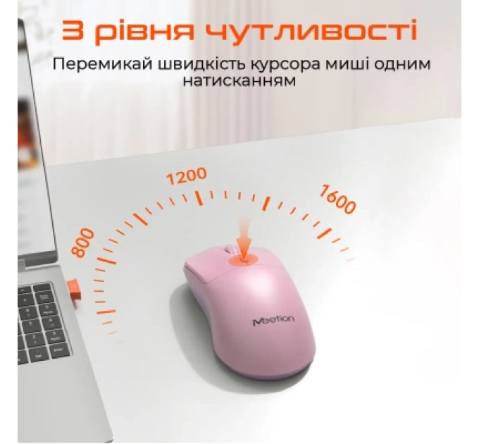 Meetion Мишка Meetion R546 Wireless White (MT-R546-B)