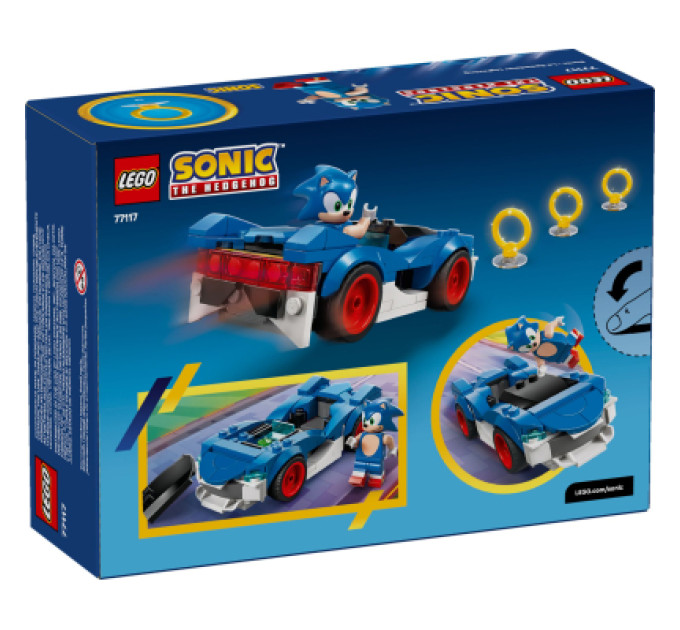 LEGO Конструктор LEGO Sonic Сонік: спідстер «Блискавка» (77117)