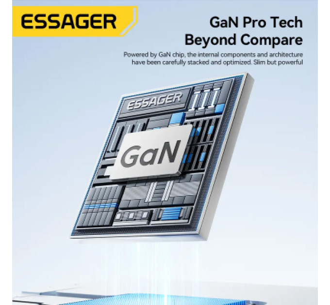 Essager Зарядний пристрій Essager 3xUSB-C + 3xUSB-A 85W GaN black (EZC85W-SXB0G-Z)